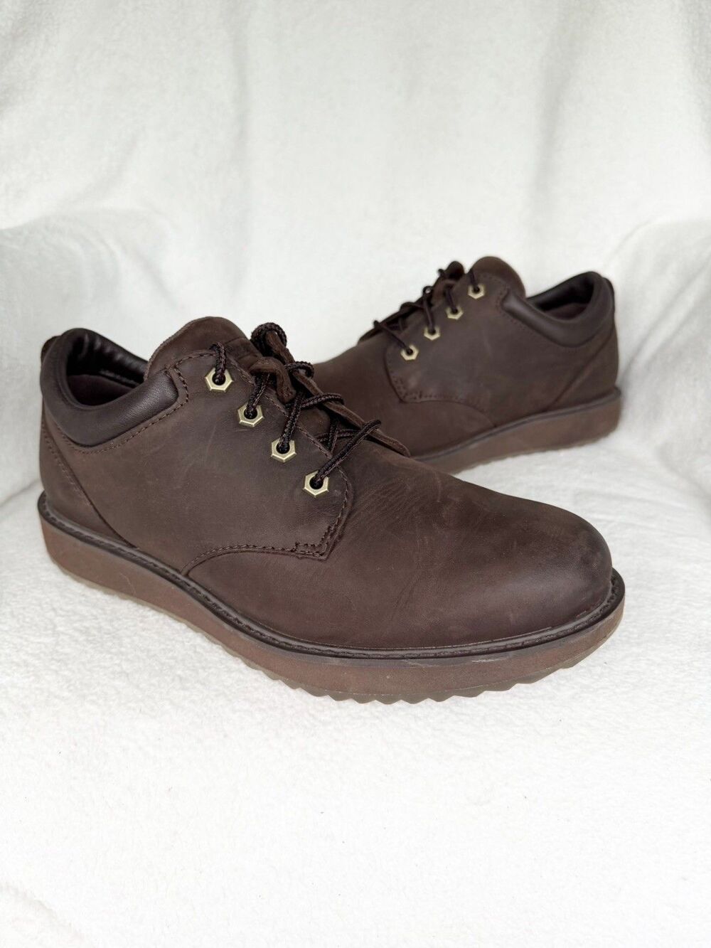 LL Bean Bucksport Brown Leather Oxford Comfort Shoes Men's Size 8 Medium